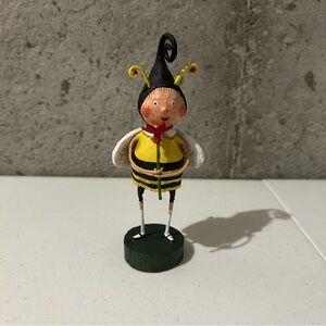 Whimsical Bee Figurine with Flower